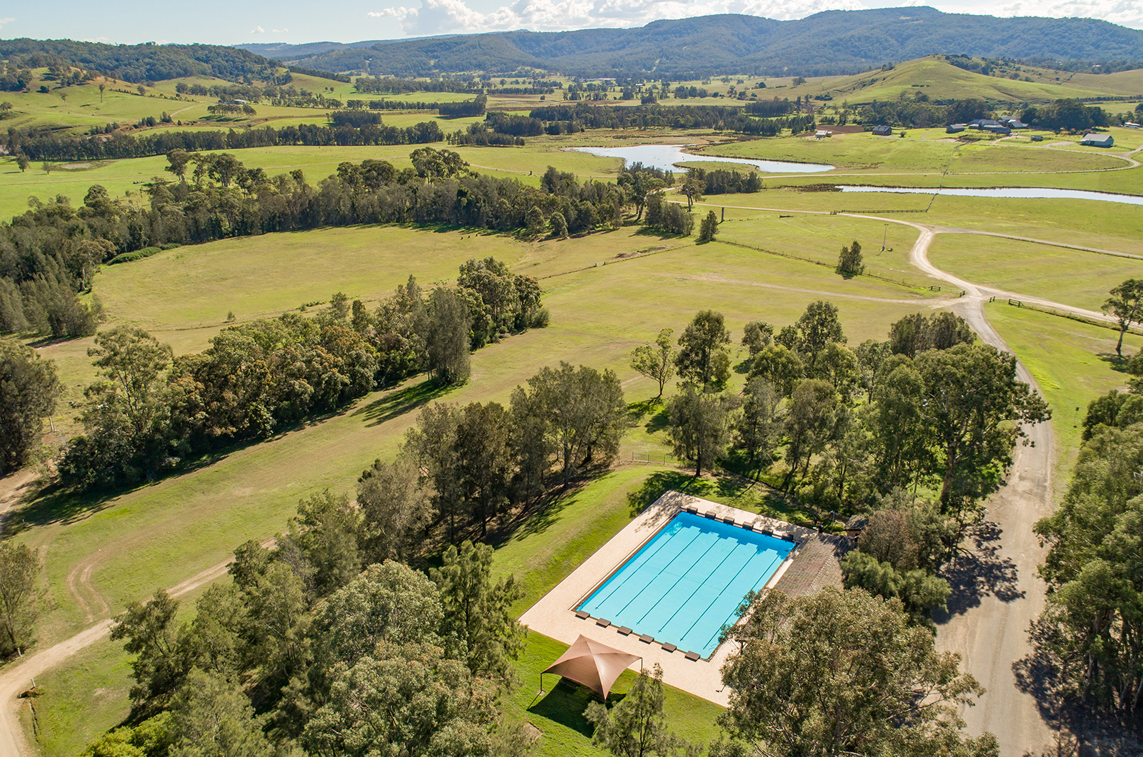 Pool in the rural landscape